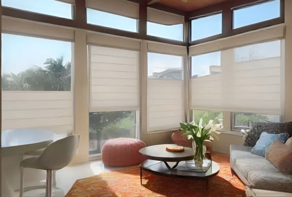 how to close top-up top-down blinds in a living room