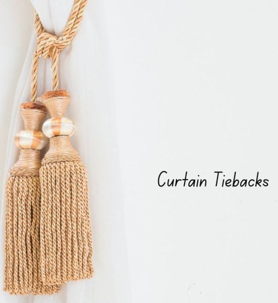 How high to hang curtains tiebacks?