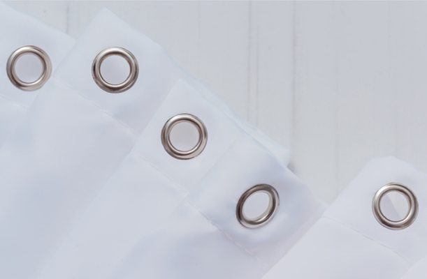 white curtain with rings but no clips