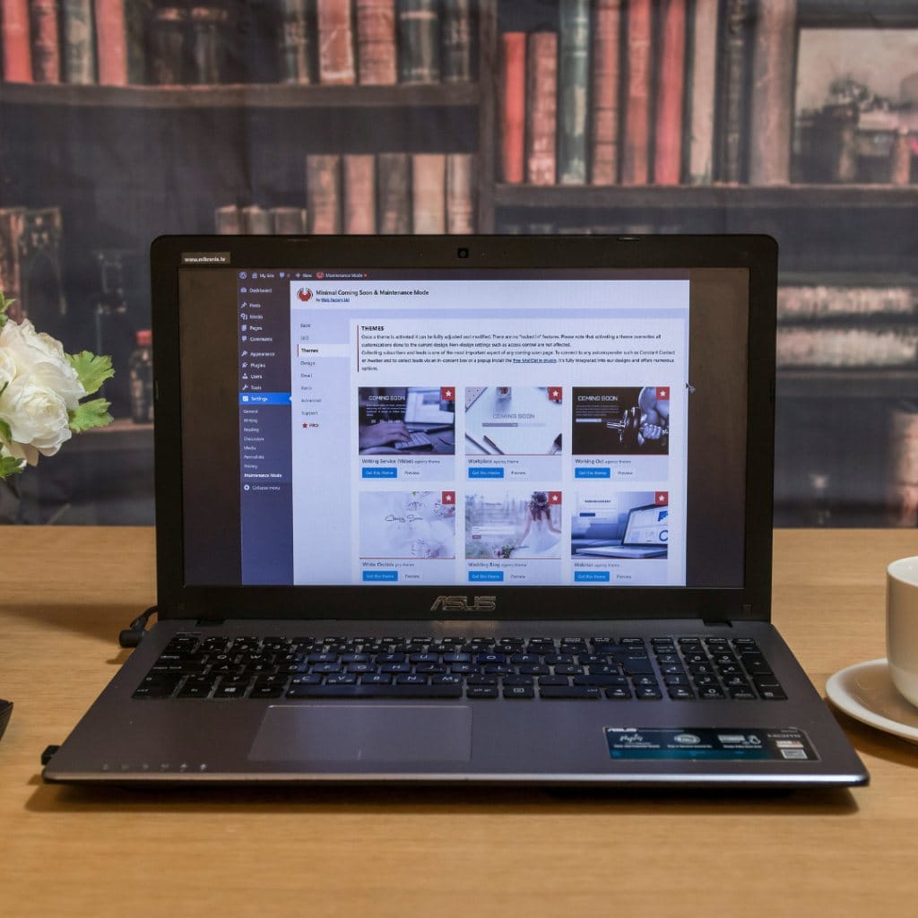 Working picture of a WordPress plugins on laptop